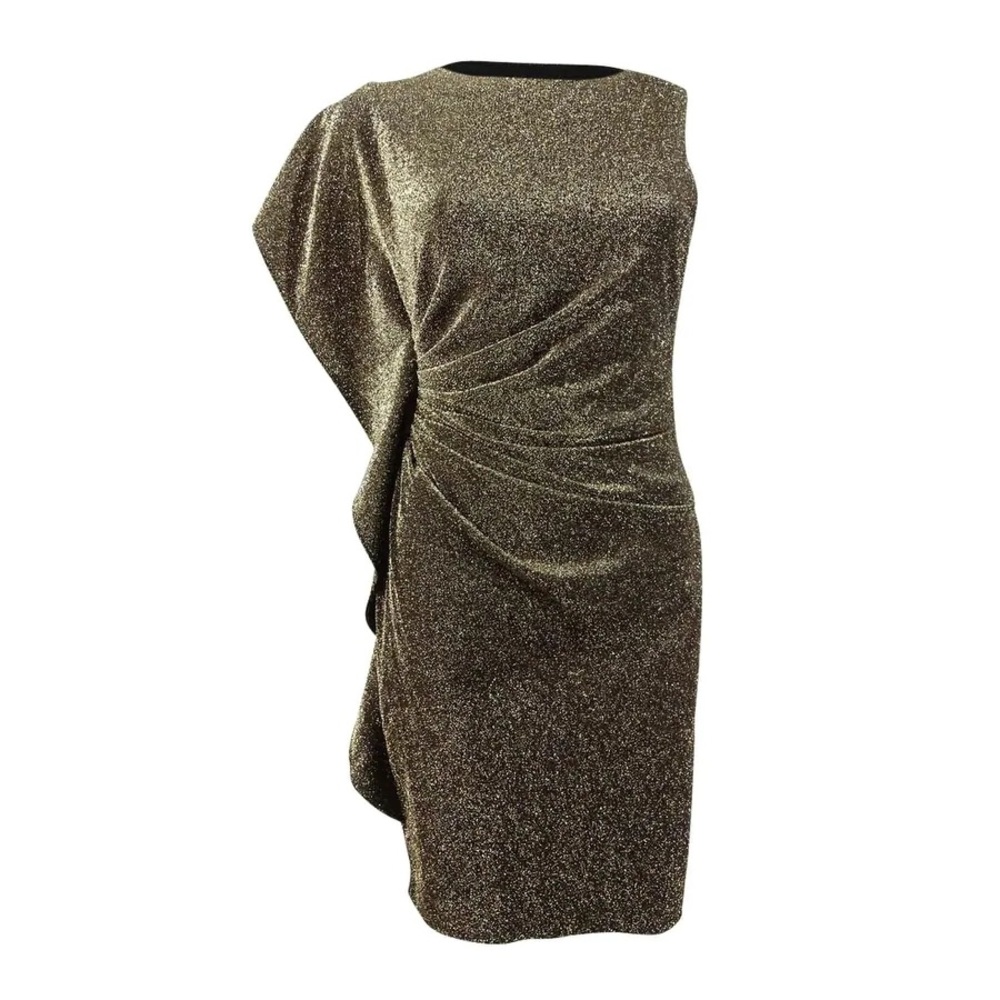 Vince Camuto Women’s Metallic Asymmetrical Bodycon Dress
